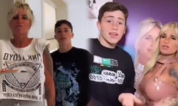 Juan Otero, el segundo de los tres hijos de Flor Peña: tiene 14 años y quiere ser actor