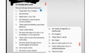 "Un chongo para Lucía", hizo una lista de exigentes requisitos para salir con alguien y se volvió viral