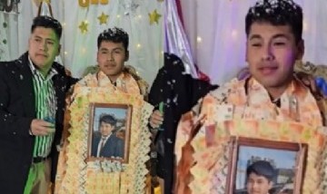 Un joven cumplió la mayoría de edad y para festejar lo vistieron con billetes de $1000