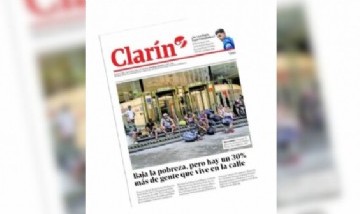 Una tapa de Clarín que encendió la bronca: dicen que baja la pobreza, pero crece la gente en la calle