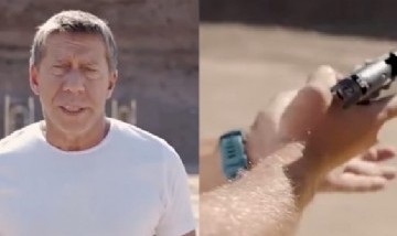 El candidato de Javier Milei en Tucumán filmó un spot de campaña "a los tiros"
