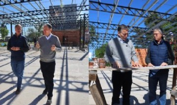 Fernando Gray supervisó las obras en el Polo Educativo de Monte Grande