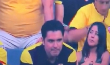 Lo pescaron infraganti: fue a la cancha con su amante y las cámaras lo filmaron a puro beso