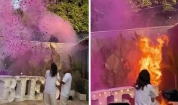 Viral: Organizaron una fiesta para revelar el sexo de su bebé y terminó en incendio