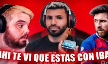 Messi le envió un mensaje a un famoso gamer español por medio del Kun Agüero