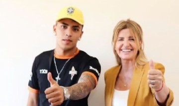 Cañuelas: Marisa Fassi se reunió con Yecol del equipo de Free Fire Naguará