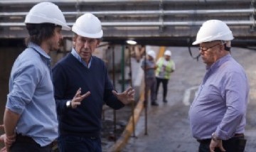 San Isidro: Gustavo Posse supervisó la etapa final del nuevo túnel Almirante Brown