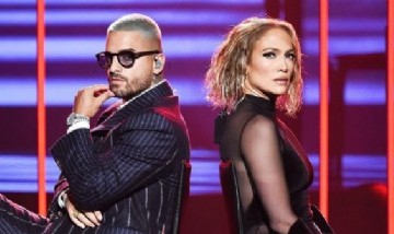 ¡Puro fuego! la jugada presentación de Jennifer Lopez y Maluma en los AMA´s