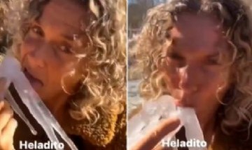 La llamativa explicación de Maru Botana sobre el polémico video viral chupando hielo