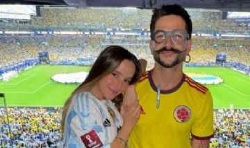 Evaluna Montaner hinchó por Argentina mientras que Camilo lo hizo por Colombia