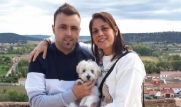 Cristina, Xuso y Coco juntos en Madrid, España.