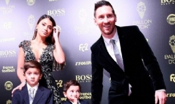 Las travesuras de Mateo Messi en la gala del Balón de Oro
