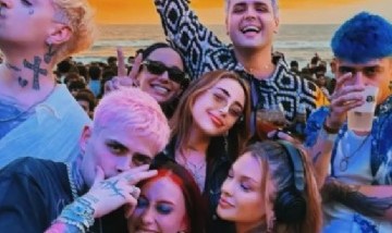 Nicki Nicole, La Joaqui, Lit Killah, Tuli Acosta y Luck Ra celebraron juntos el Año Nuevo