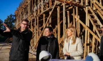Leo Nardini mostró a Verónica Magario el avance del Distrito Malvinas y las obras que transformarán la zona