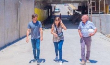 Juan Andreotti visitó la obra del Túnel de Avenida Sobremonte, que sigue avanzando