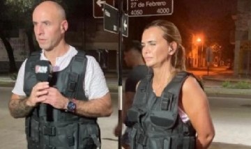 El chaleco que usó Amalia Granata para recorrer Rosario era para jugar paintball