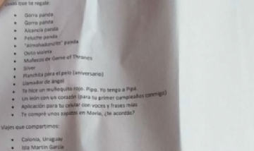 "Cosas que hice por vos": La insólita lista de un ex novio violento que se volvió viral