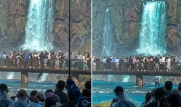 Se le cayó el celular en las Cataratas del Iguazú, cruzó las barreras de seguridad y se tiró al agua para recuperarlo