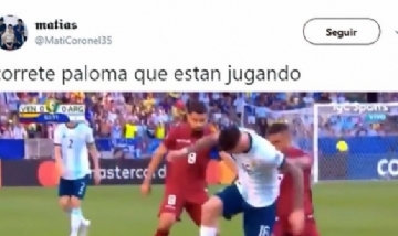 "Foul de la paloma": el detalle en el partido entre Argentina y Venezuela que fue furor en redes