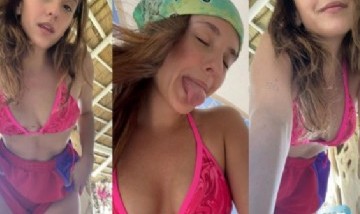 Evaluna Montaner sorprendió a sus seguidores con un beboteo en bikini muy cerca de la cámara