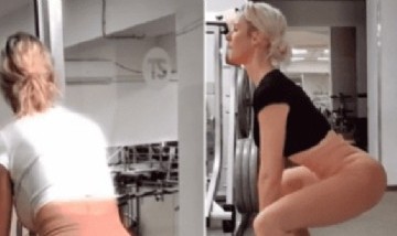 ¿En el gimnasio sin nada puesto? Fue con un pantalón particular y se volvió viral