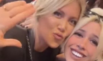 Wanda Nara se encontró con Abril Olivera, su "doble" rosarina que sorprende a todos en redes sociales