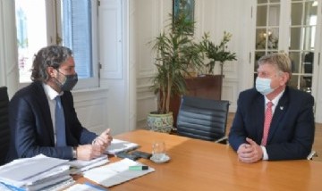 Cafiero y el gobernador de La Pampa, Sergio Ziliotto destacaron los signos de reactivación económica del país