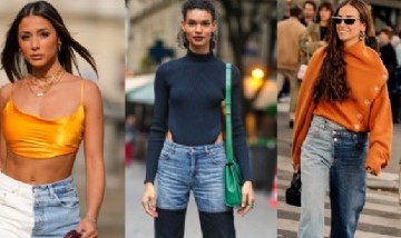 Los jeans bicolor son tendencia de moda para esta primavera y no pueden faltar en tu look