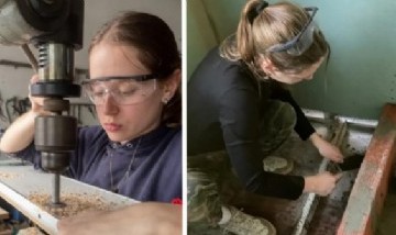 Aprendió albañilería mirando a su papá y construyó sola su propia casa con 24 años
