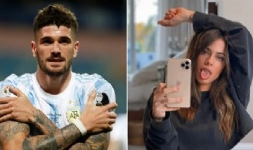 Rodrigo de Paul le dio "like" a Tini Stoessel en un posteo, pero luego lo borró