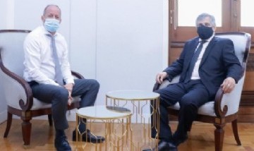 Martín Insaurralde recibió a Guillermo Britos para hablar de nuevas obras en Chivilcoy