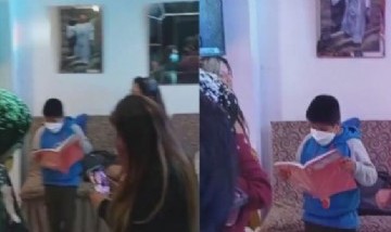 Un nene se hizo viral por estudiar para su examen mientras bailaba en una fiesta familiar