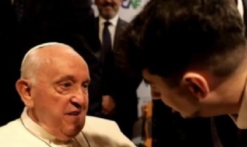 "Gracias por hacer reír a la gente": el encuentro de Luquitas Rodríguez con el papa Francisco