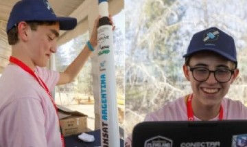 Los chicos de la Escuela Técnica de Roldán lanzaron su satélite en Córdoba