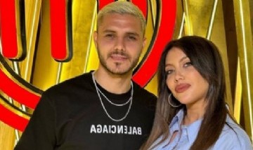 Wanda Nara y Mauro Icardi, juntos, en el casamiento de Lizy Tagliani