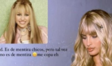 ¿Hannah Montana? Julieta Poggio se hizo un cambio de look con flequillo y ondas rubias