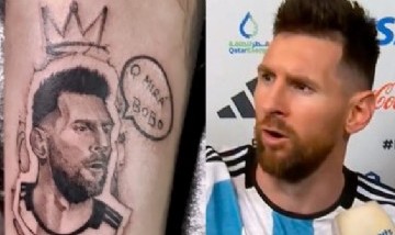 "Qué mirás, bobo": El tatuaje que se hizo hincha argentino con la frase de Messi