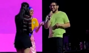 Tini Stoessel fue testigo de una romántica propuesta en medio de su show en Brasil