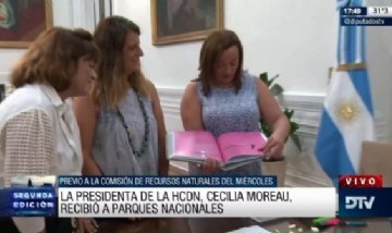Cecilia Moreau recibió en Diputados a autoridades de Parques Nacionales