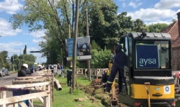 AySA reactivó las obras de cloacas en Tigre que estaban paralizadas