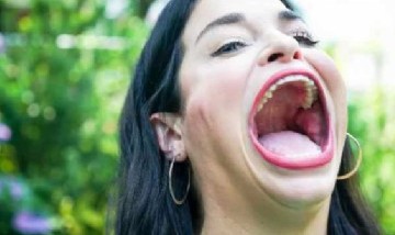 Samantha Ramsdell, la mujer con la boca más grande... ¡Y tiene el Récord Guinnes!