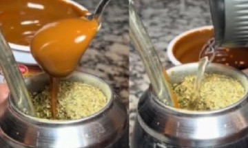 "La mezcla más argentina". Le puso dulce de leche al mate y estallaron las redes