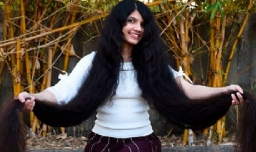 "Rapunzel" de carne y hueso: joven india batió el récord de la cabellera más larga del mundo