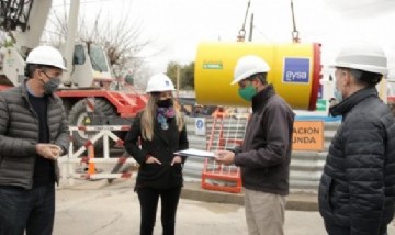 Malena Galmarini y Katopodis inauguraron una red de agua potable en Esteban Echeverría