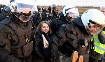 Greta Thunberg fue detenida en Alemania tras protestar contra una mina de carbón