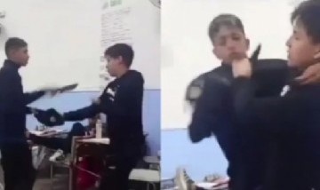 Avellaneda: un alumno amenazó con un cuchillo a otro para que le devuelva una gorra y lo filmaron