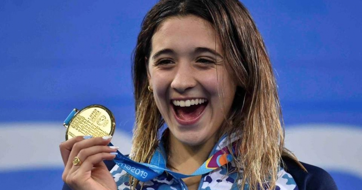 Delfina Pigniatello fue la gran figura de la delegación argentina, obtuvo tres medallas de oro.