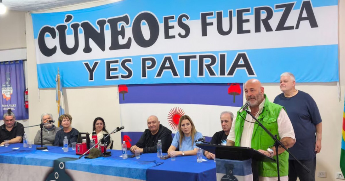 En un acto en Pilar, el dirigente presentó el Movimiento Confederal Argentino junto a sindicatos y referentes políticos bajo la consigna: “Cúneo es Fuerza y es Patria”.