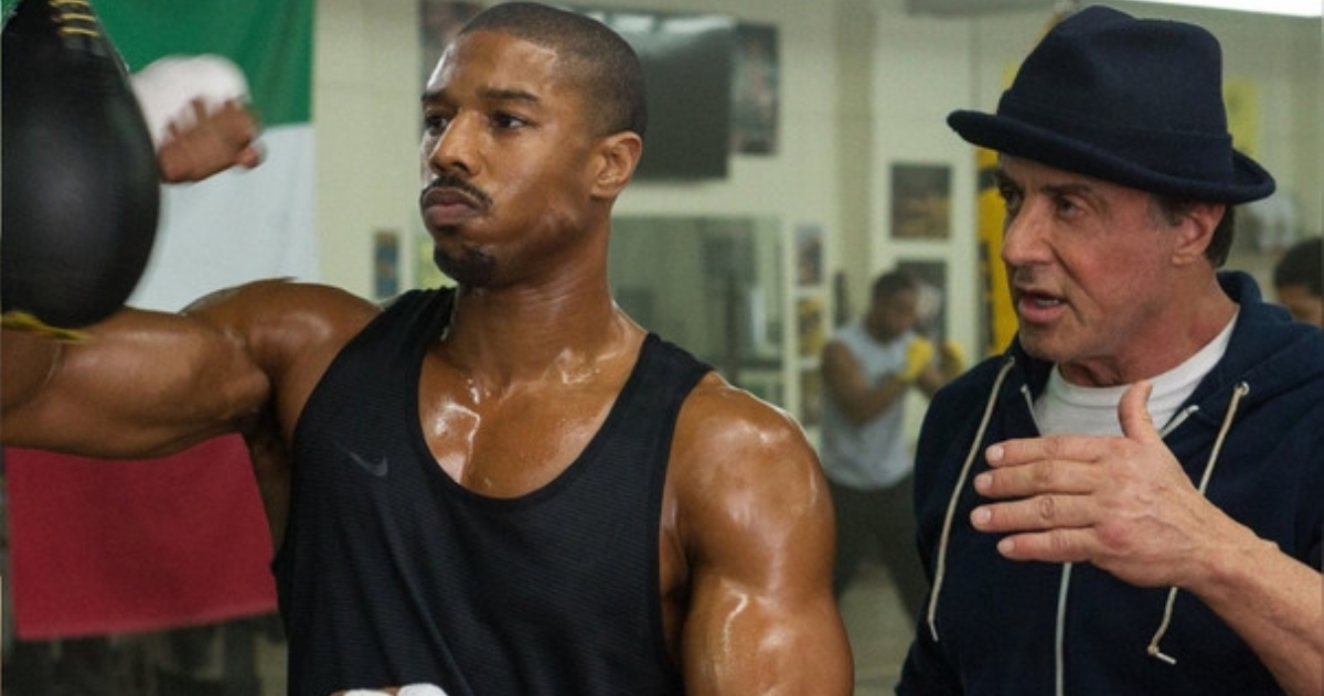 Stallone como un veterano "Rocky" entrenando a Michael B. Jordan como "Adonis Creed" en la nueva saga "Creed":