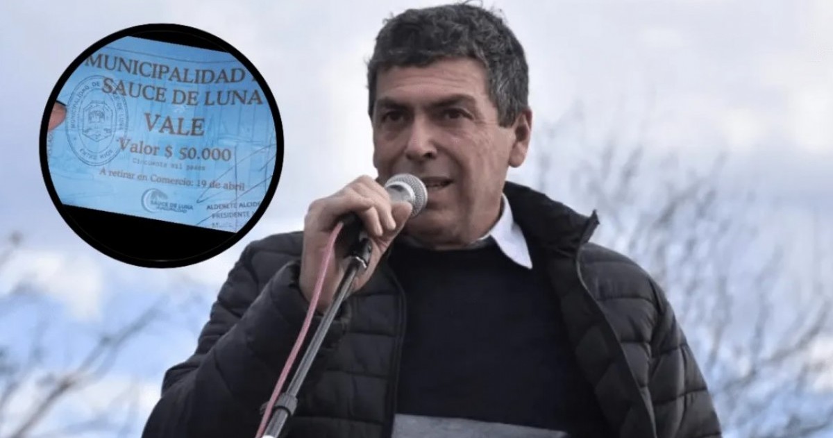El jefe comunal reemplazó un bono de 30 mil pesos por tickets de 50.000 y advirtió que la situación financiera es crítica.